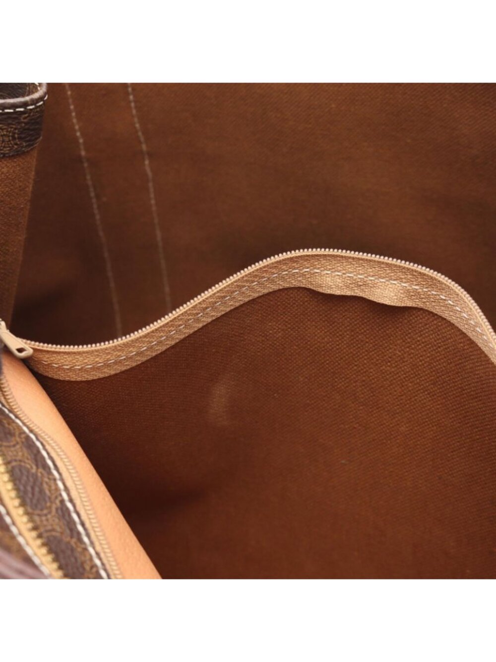 Celine Tote Macadam Dark Brown Canvas Leather - Picture 11 of 11
